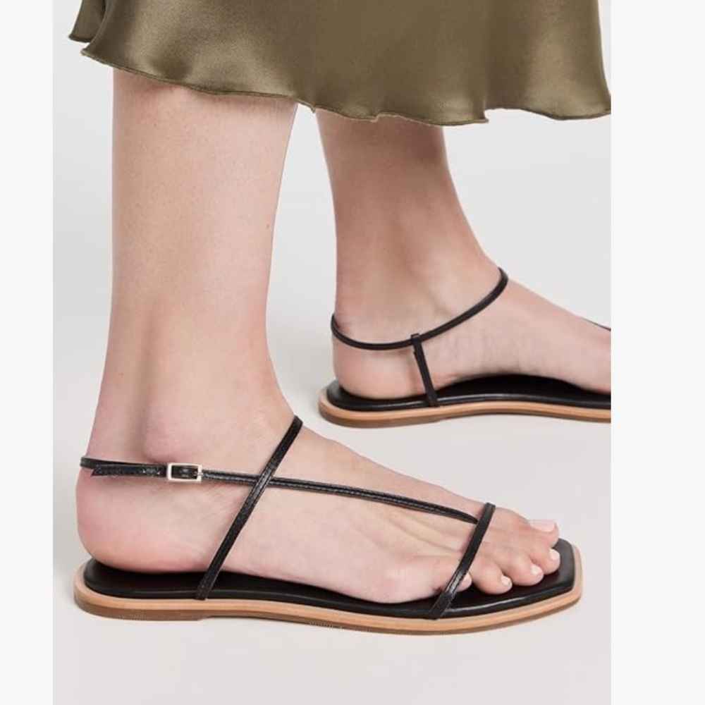 Worn once! KAANAS Women's Alayta Square Toe Naked Sandals